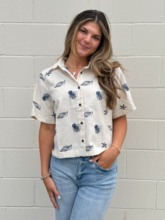 Seaside Linen Buttonup