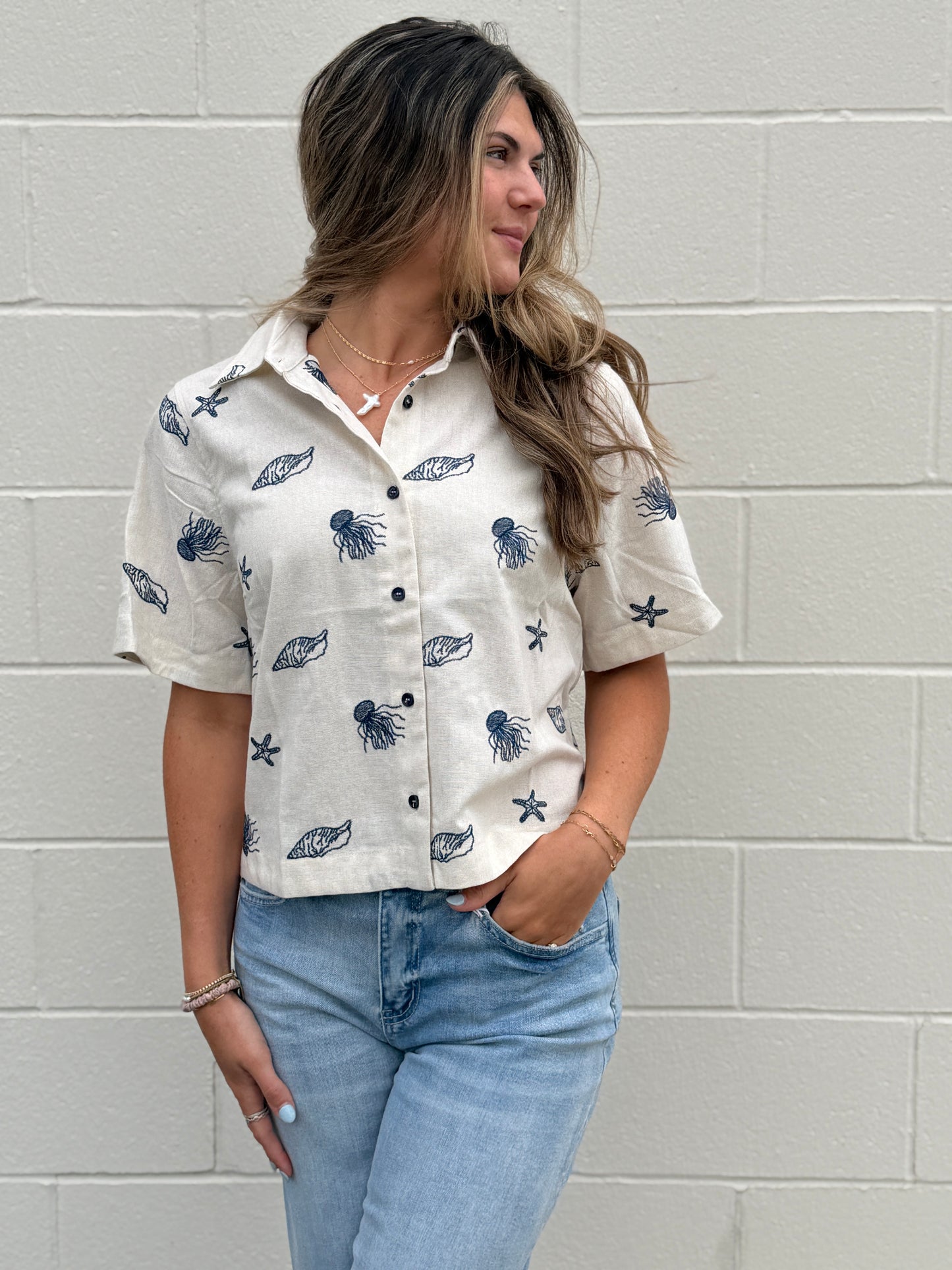 Seaside Linen Buttonup