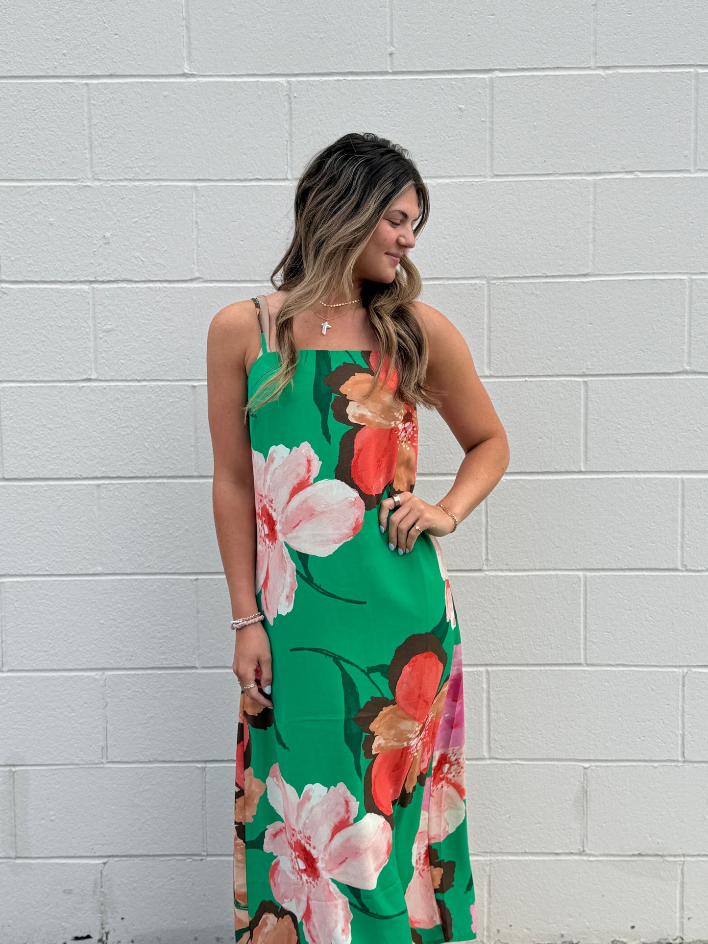 Green Floral Maxi