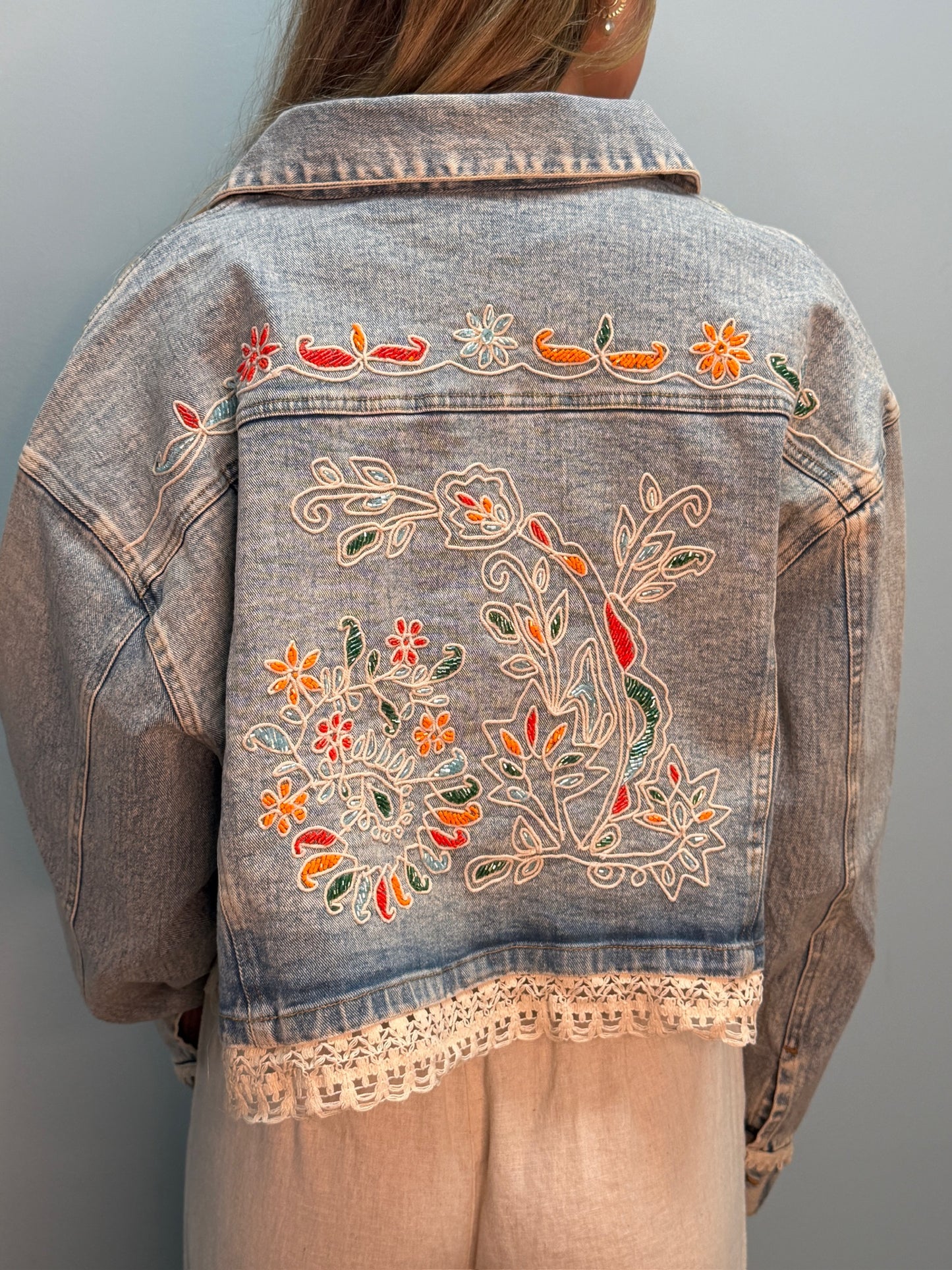 POL Denim Crop Jacket