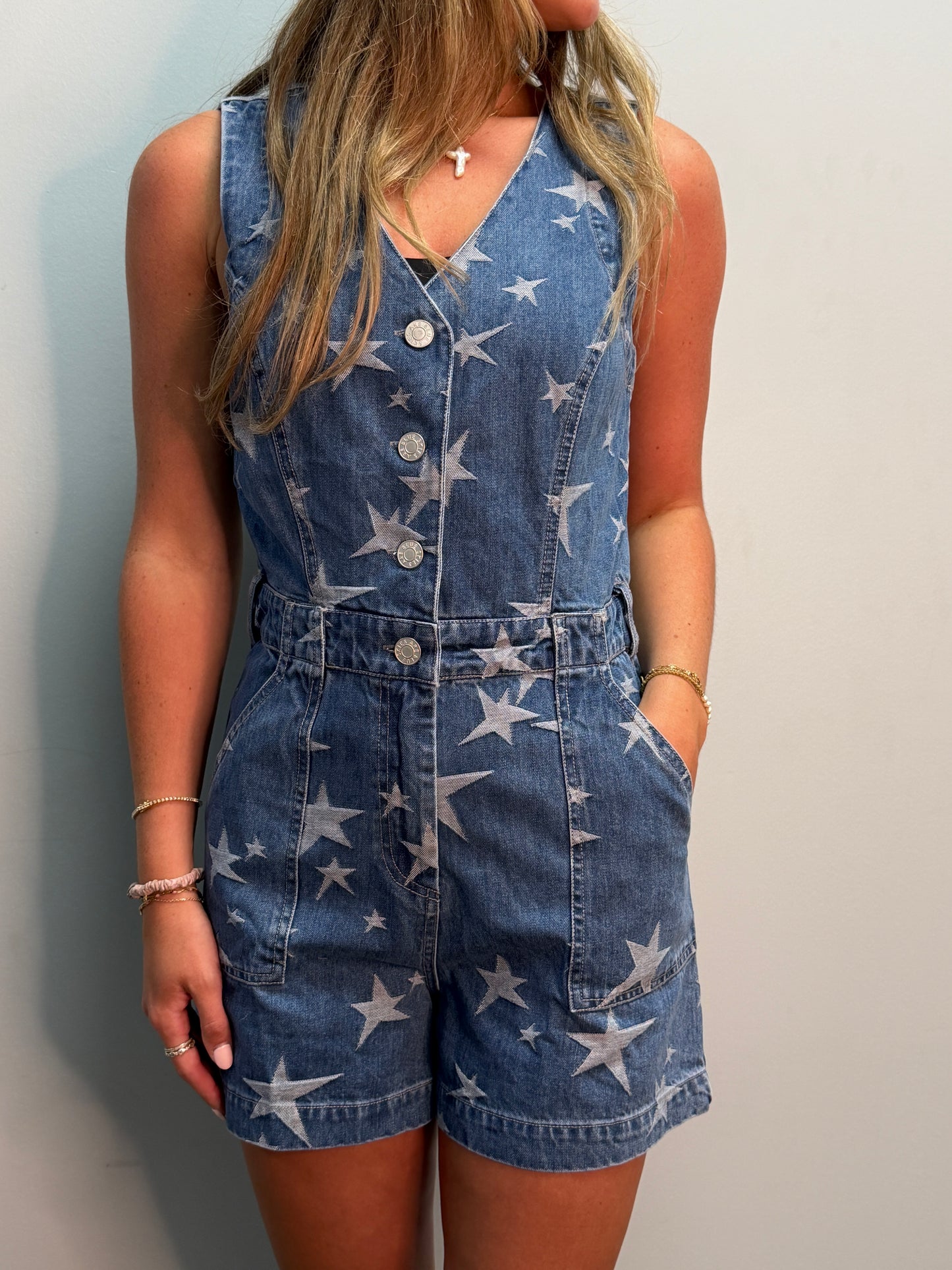 Starlett Denim Romper