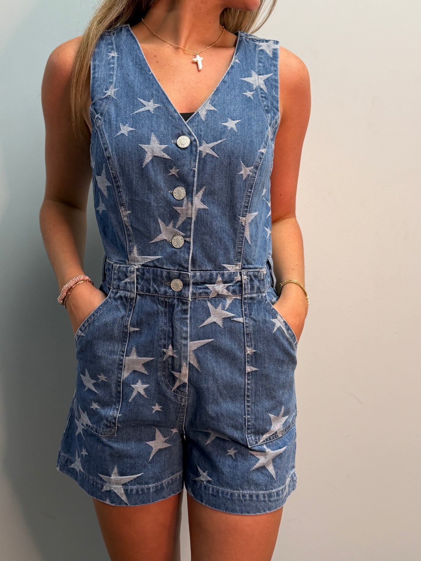 Starlett Denim Romper