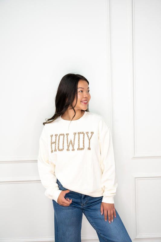 Western Howdy Floral Graphic Sweatshirt