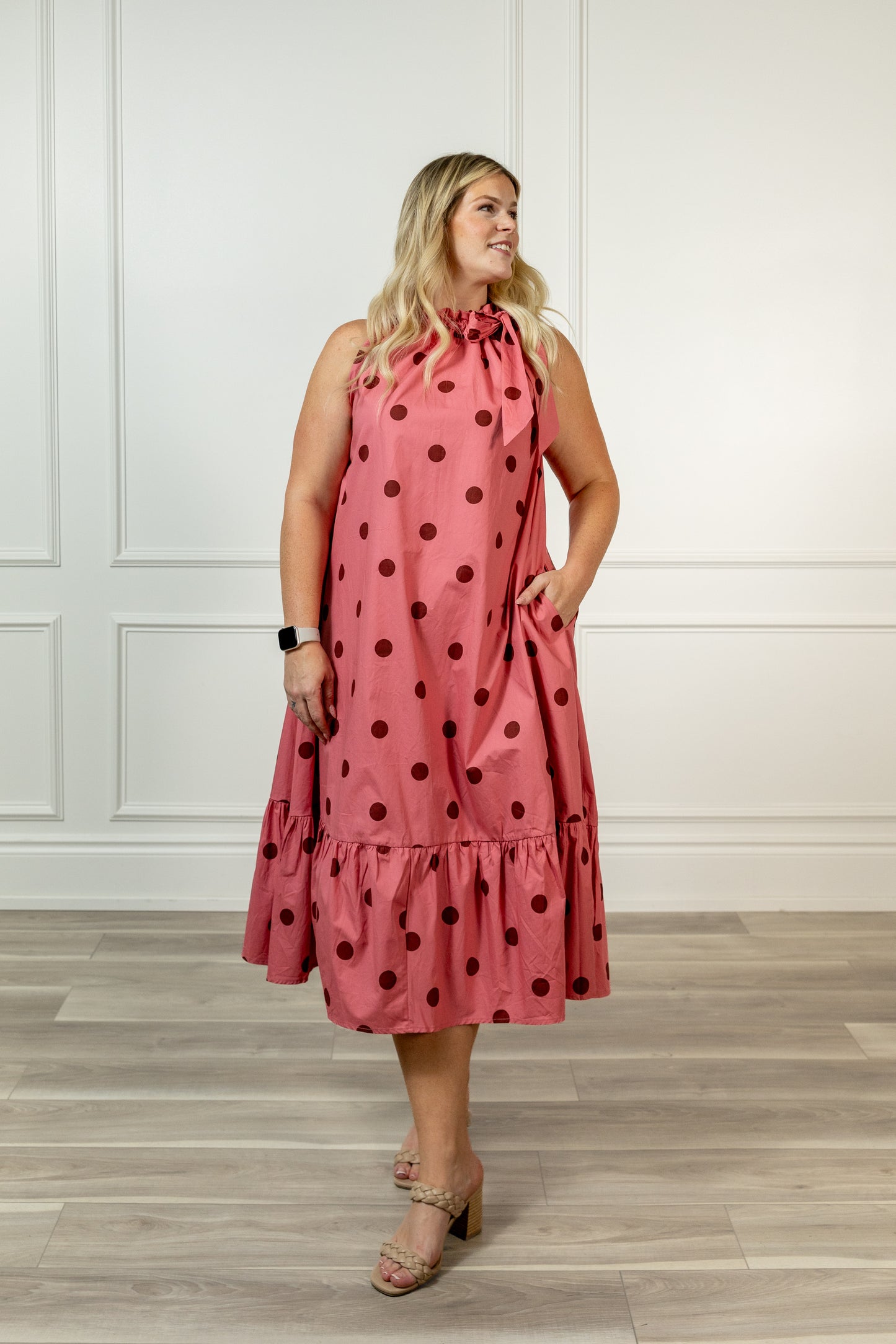 Sabine Polkadot Midi