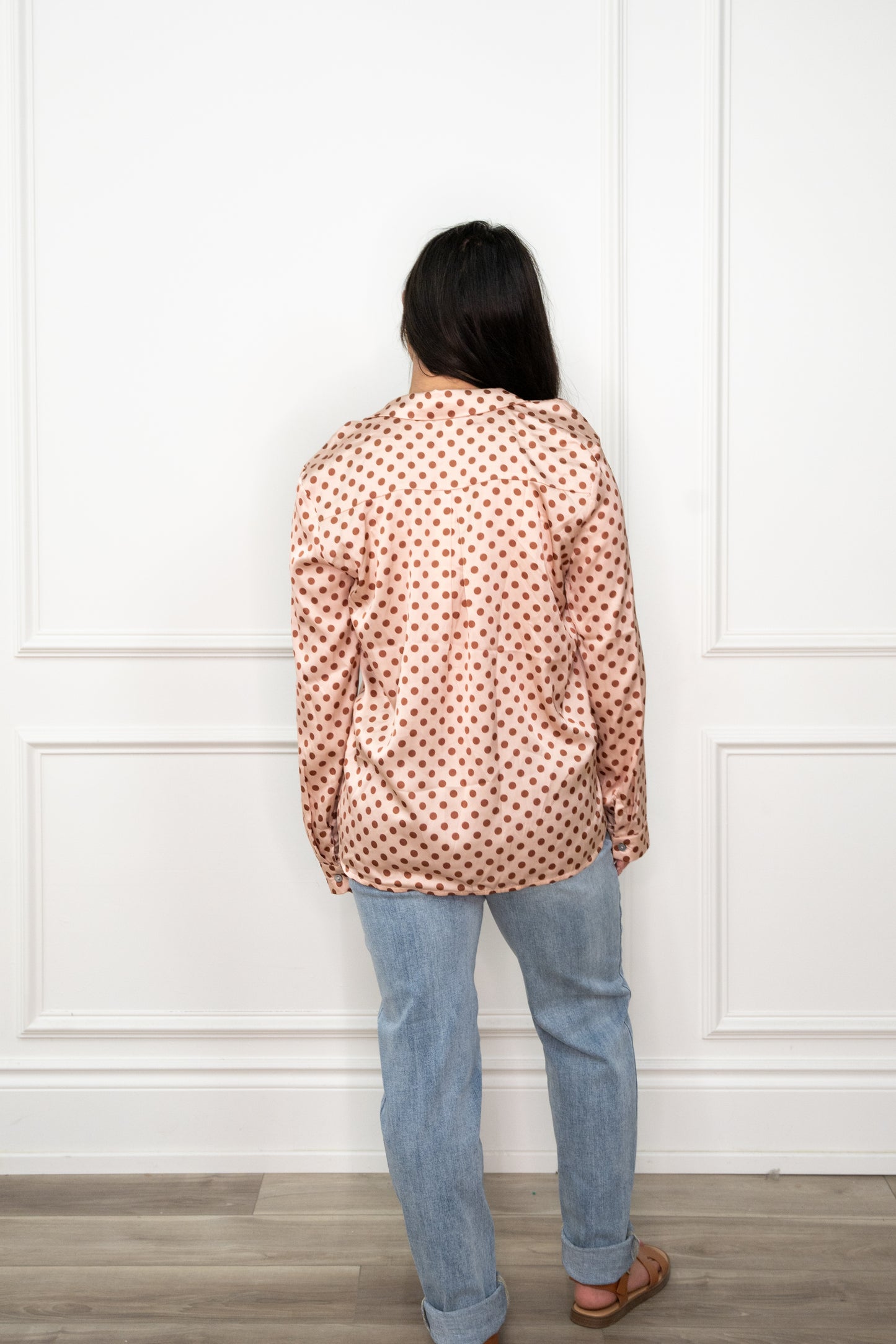 Semma Polka Dot Button Up