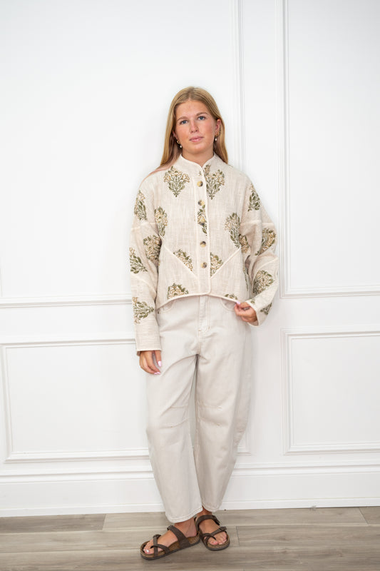 Amella Quilted Button Up