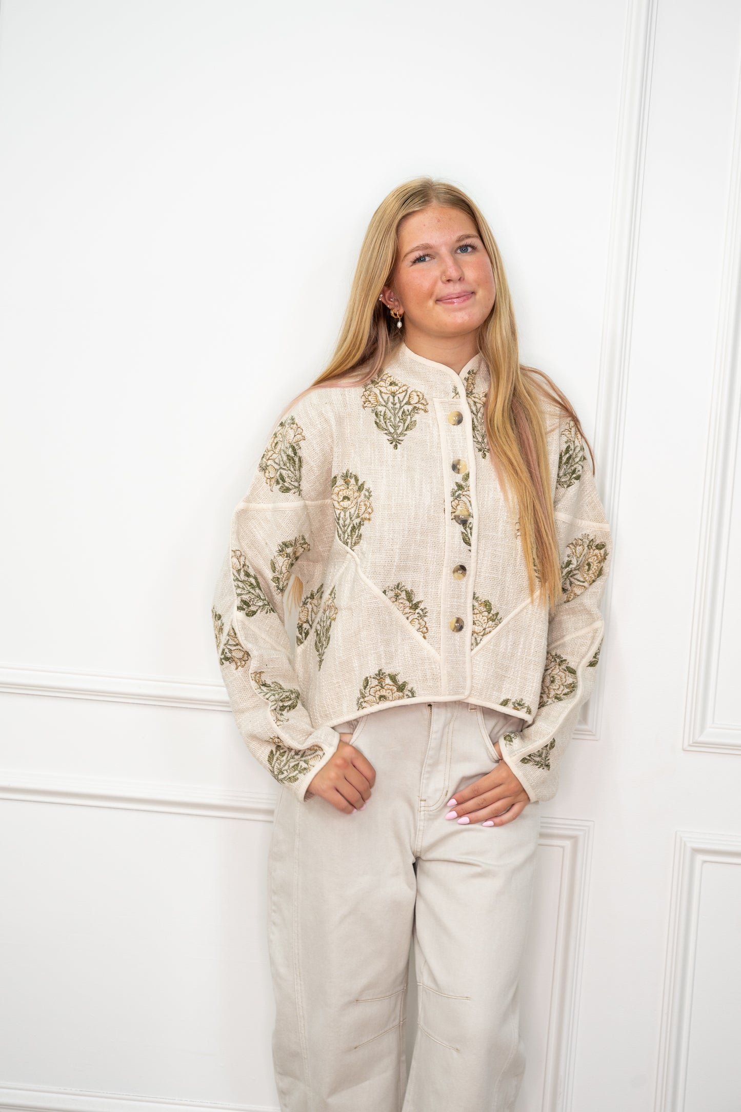 Amella Quilted Button Up