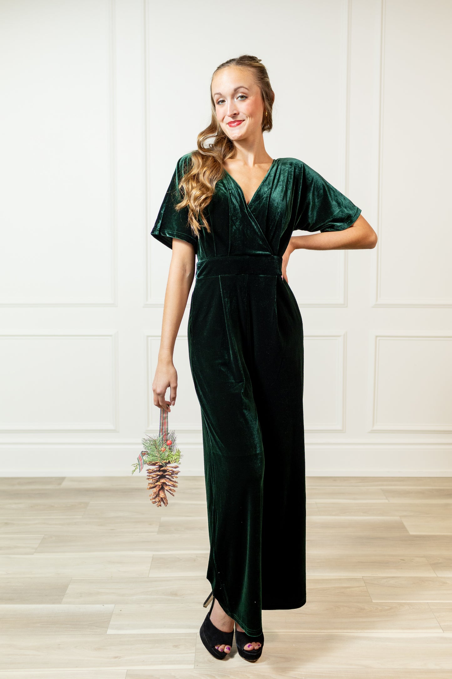 Emerald Velvet Jumpsuit