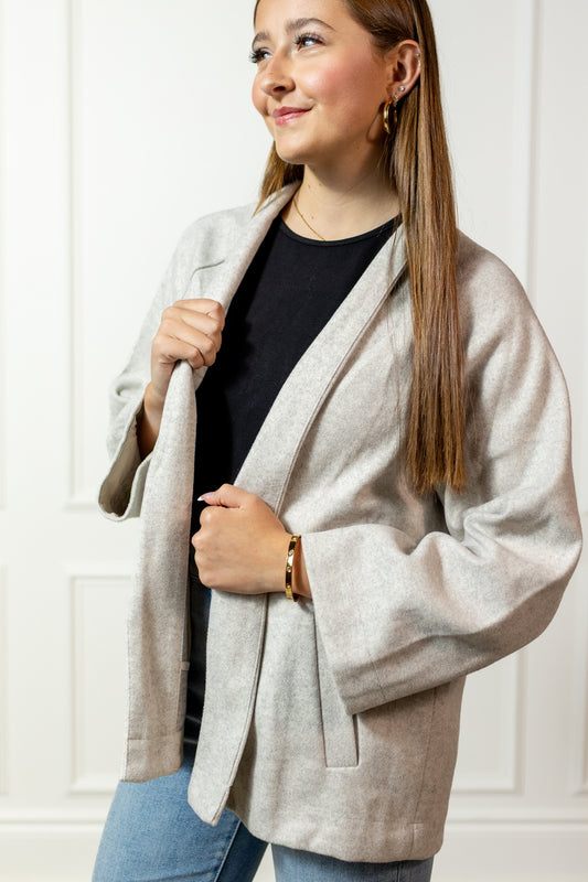 Oatmeal Tie Coat