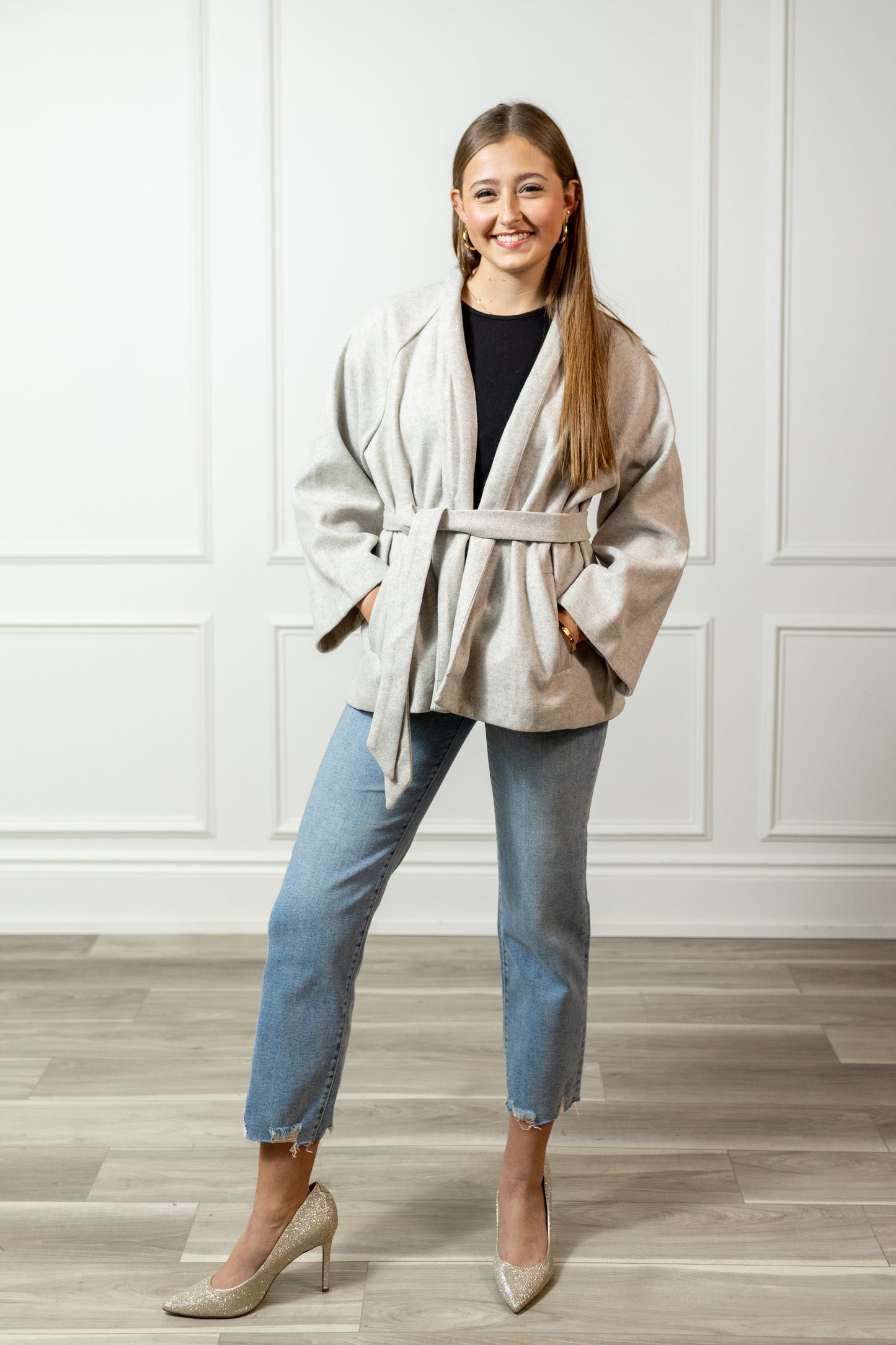 Oatmeal Tie Coat