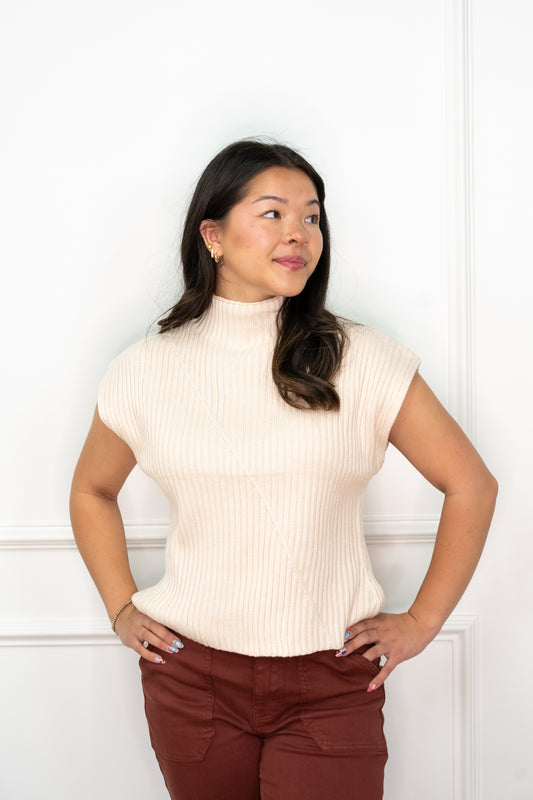 Harper Mock Neck Sweater Vest