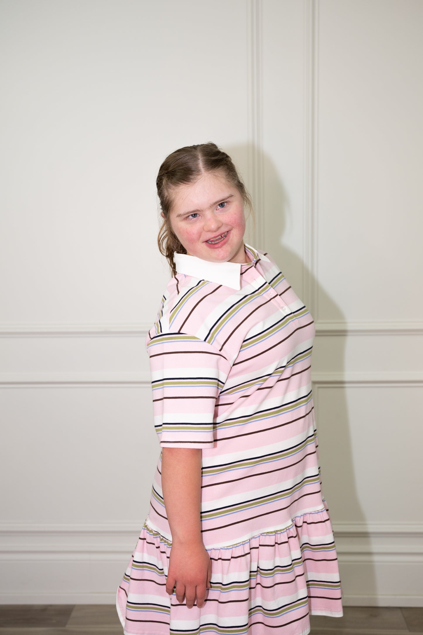Addy Stripe Polo Pink