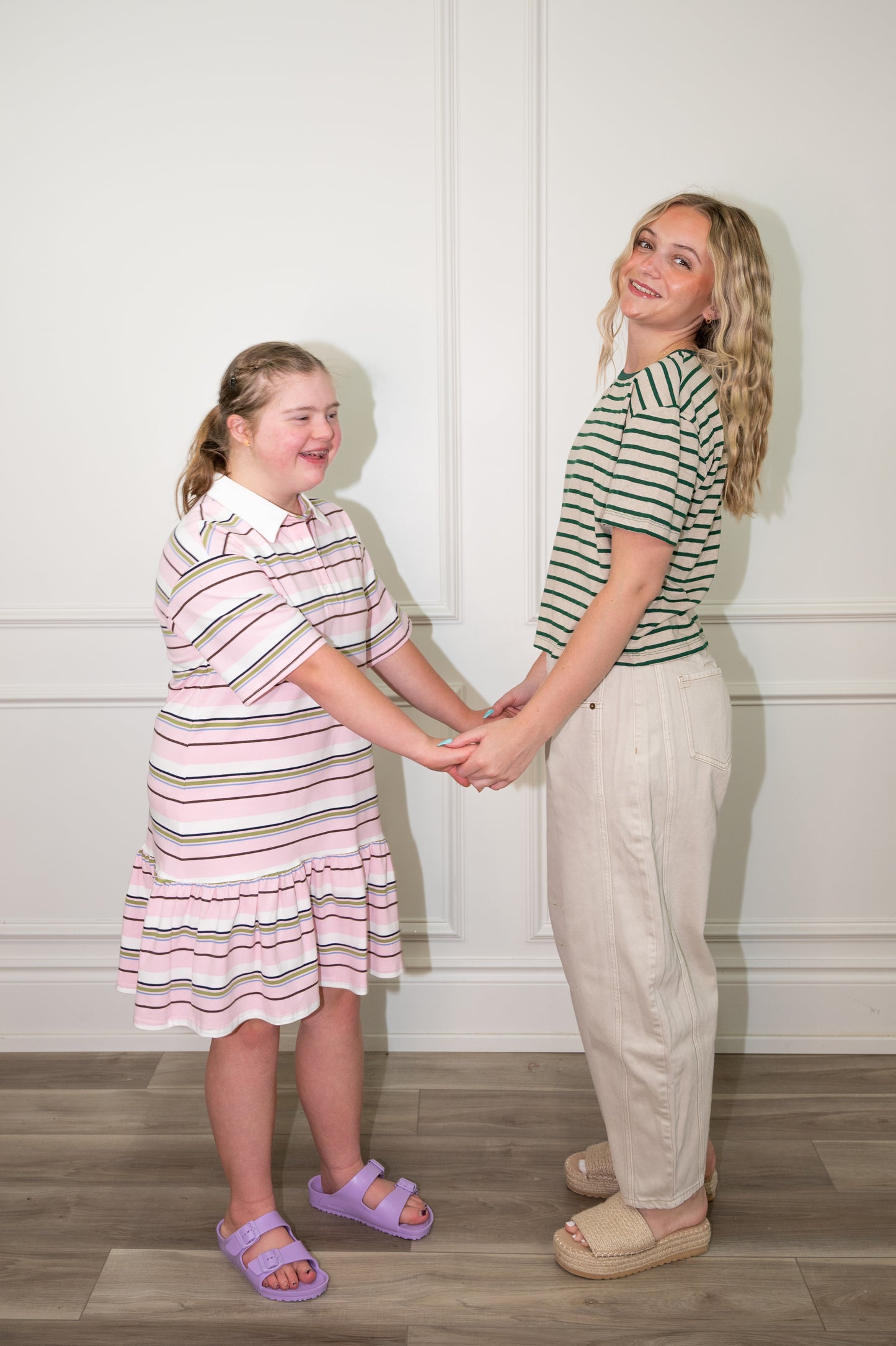 Addy Stripe Polo Pink