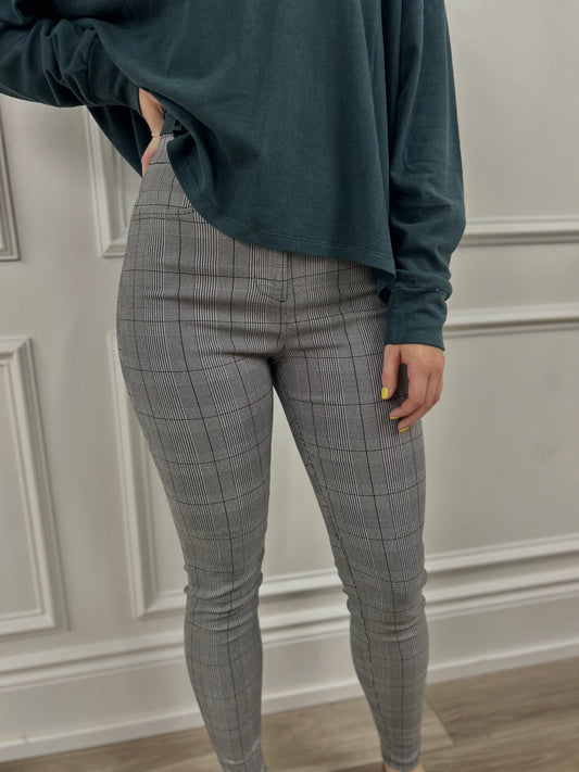 High Waist Plaid Pants