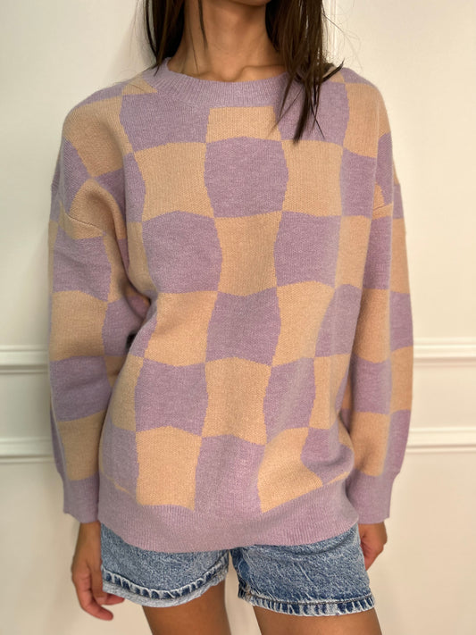 Purple Retro Sweater