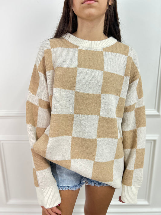 Retro Brown and White sweater