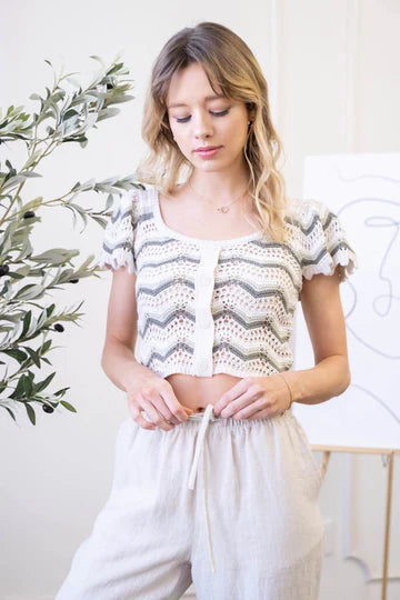 Chevron Multi Crochet Top