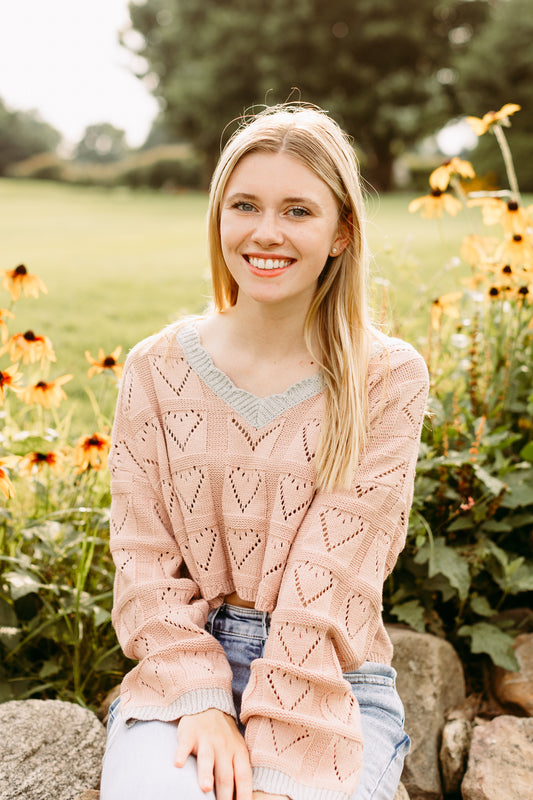 Heart Pattern Sweater