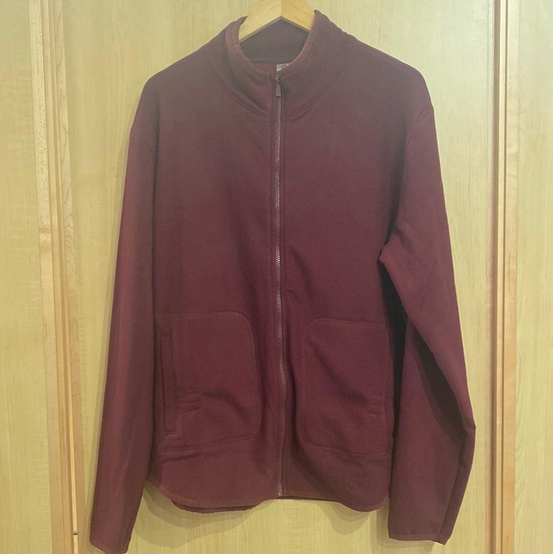 Mens Burgundy Fleece