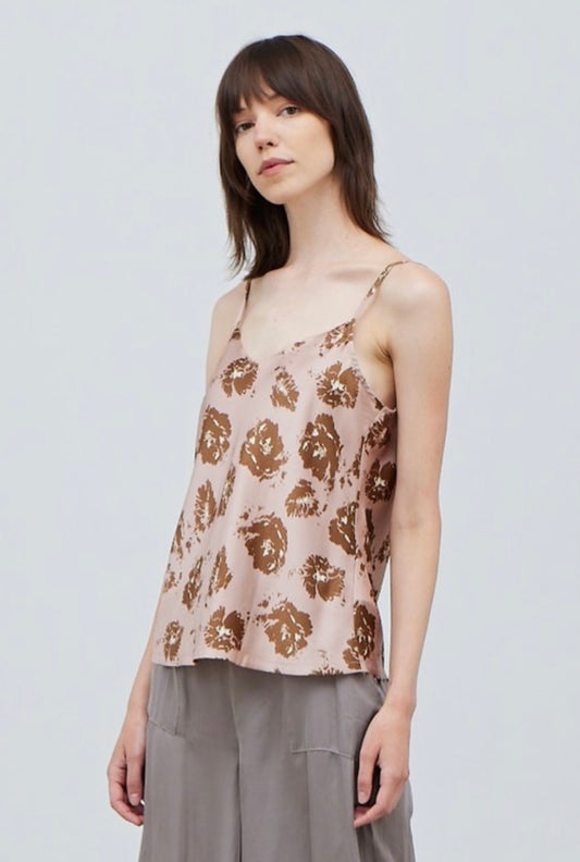 Floral Printed Satin Cami Top